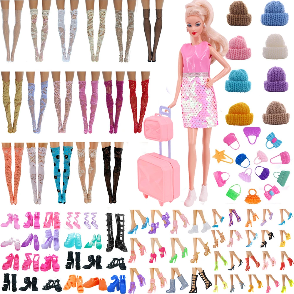 Barbies House accesorios de juguete para niños, falda hecha a mano,  sombrero, medias, botas de tacón alto, traje de equipaje de 11,5 pulgadas,  regalos para niñas| | - AliExpress