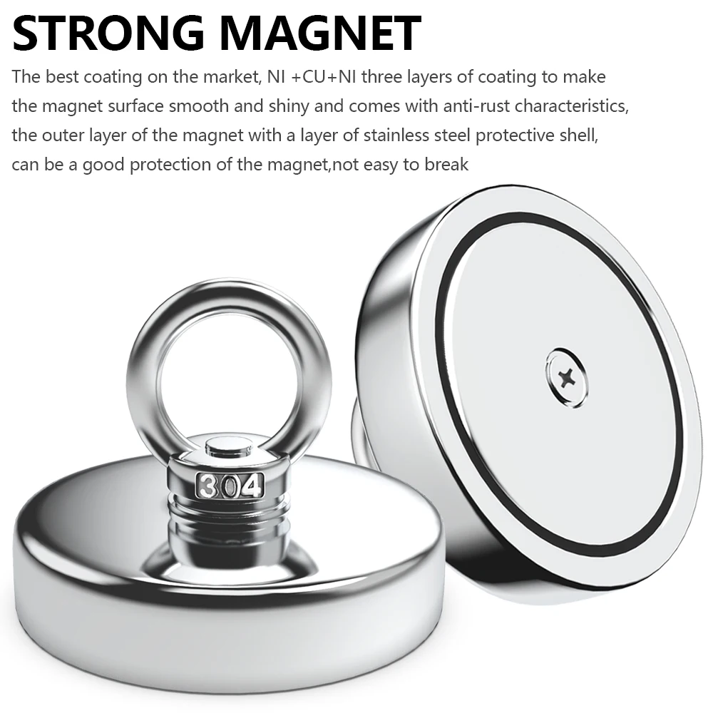 Magnetorquerssuper Strong N52 Neodymium Magnet With Eyebolt - Heavy Duty  Rare Earth Magnet