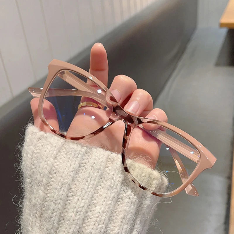 Optical Lenses Cat Eye Women Eyeglasses Anti Blue Light With Frame