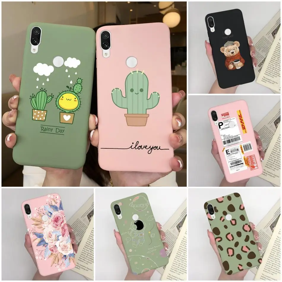Custodia Per Xiaomi Redmi Note 7 7 Pro 7S Cactus Cartoon Astronaut Pattern Cover Posteriore In Silicone Morbido Per Xiaomi Redmi Note 7 7 Pro 7S