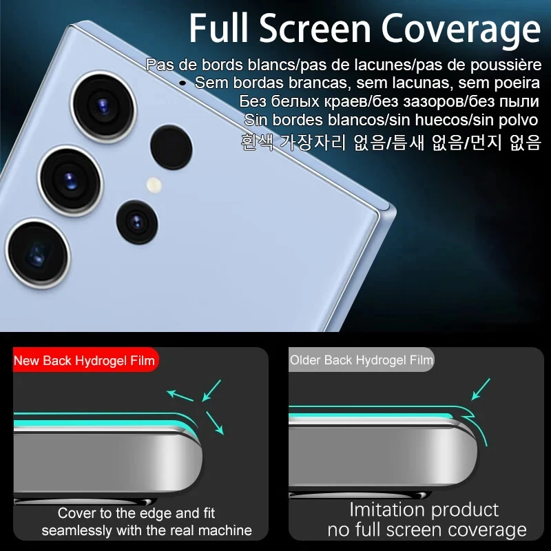 4Pcs Screen Protector Back Hydrogel Film For Samsung Galaxy S24 S23 S22 S21 S20 Ultra S10 S9 Plus A54 A34 A52 Phone Accessories 4