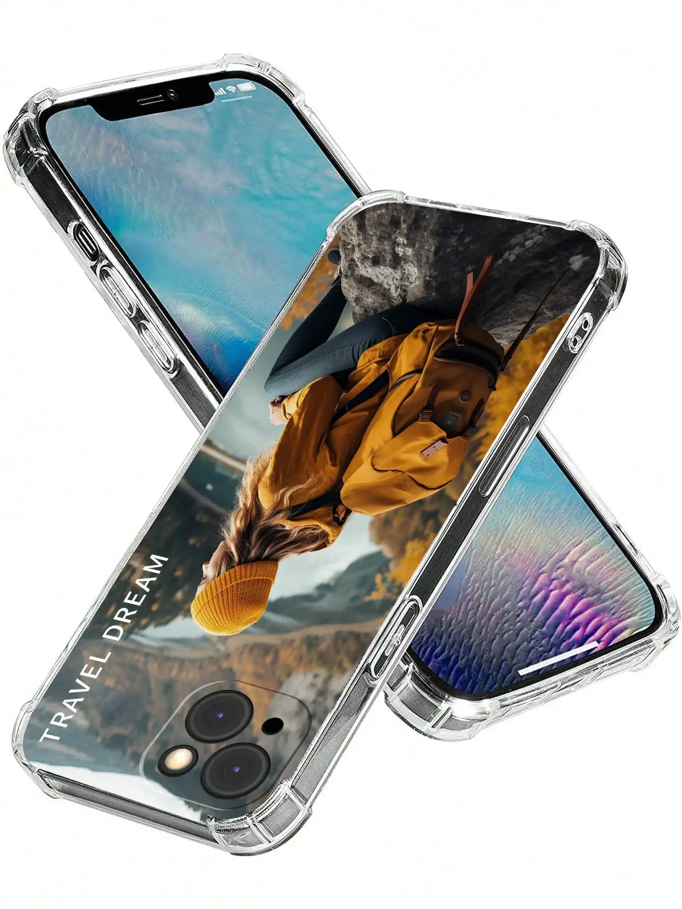 Customizable Clear Shockproof Phone Case with Photo Personalization