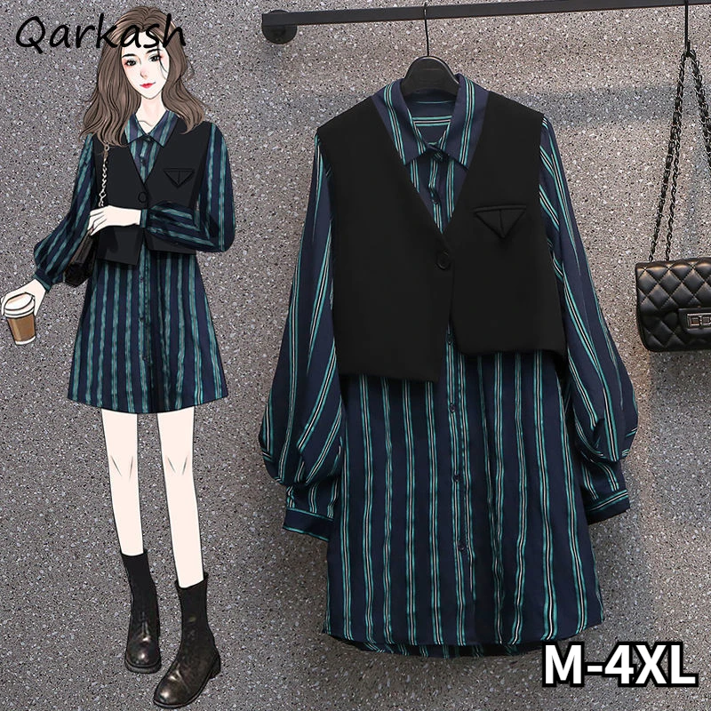 

Dresses Sets Women M-4XL All-match Elegant Mujer Spring Holiday Streetwear Design Harajuku Korean Style Chic Fashion Stylish Ins