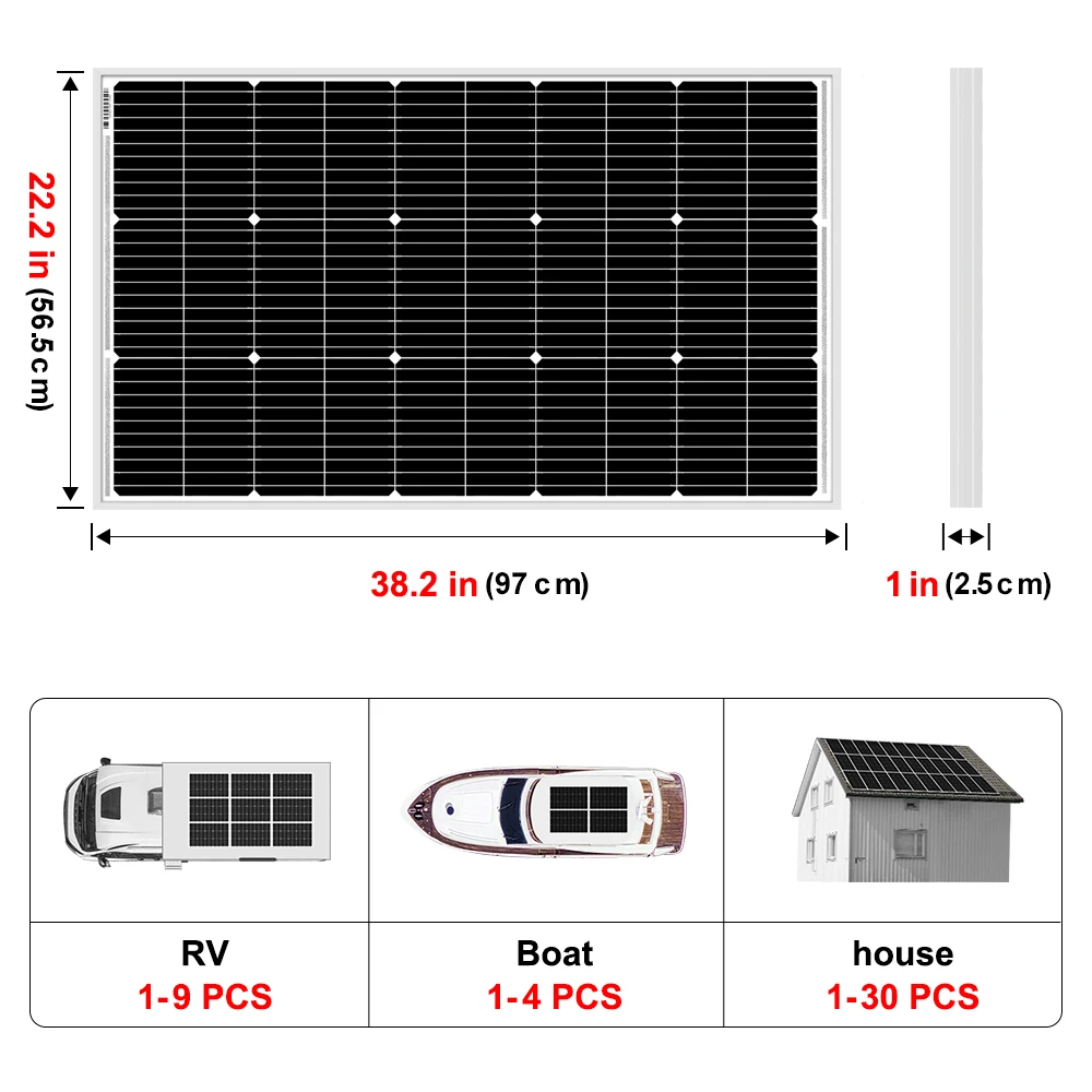 Panel Solar de 3000W, sistema de Panel fotovoltaico con marco de aluminio, Banco de energía para casa, Camper, coche, RV, barco, balcón, energía impermeable