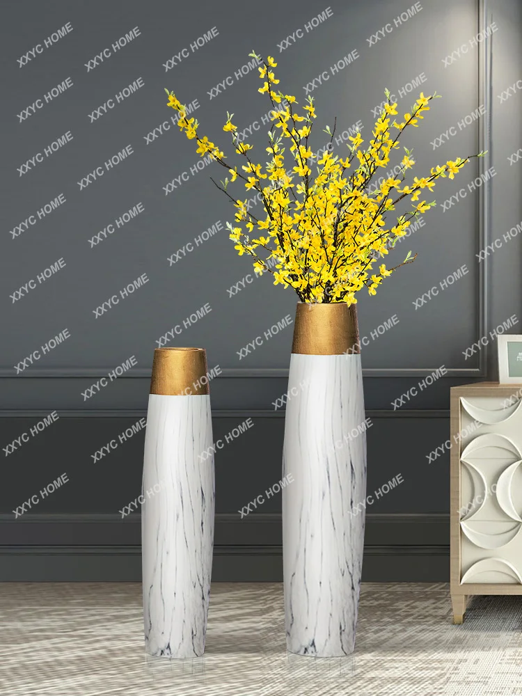 

Ceramic Floor Stand Vase Artificial Flower Arrangement Ornaments