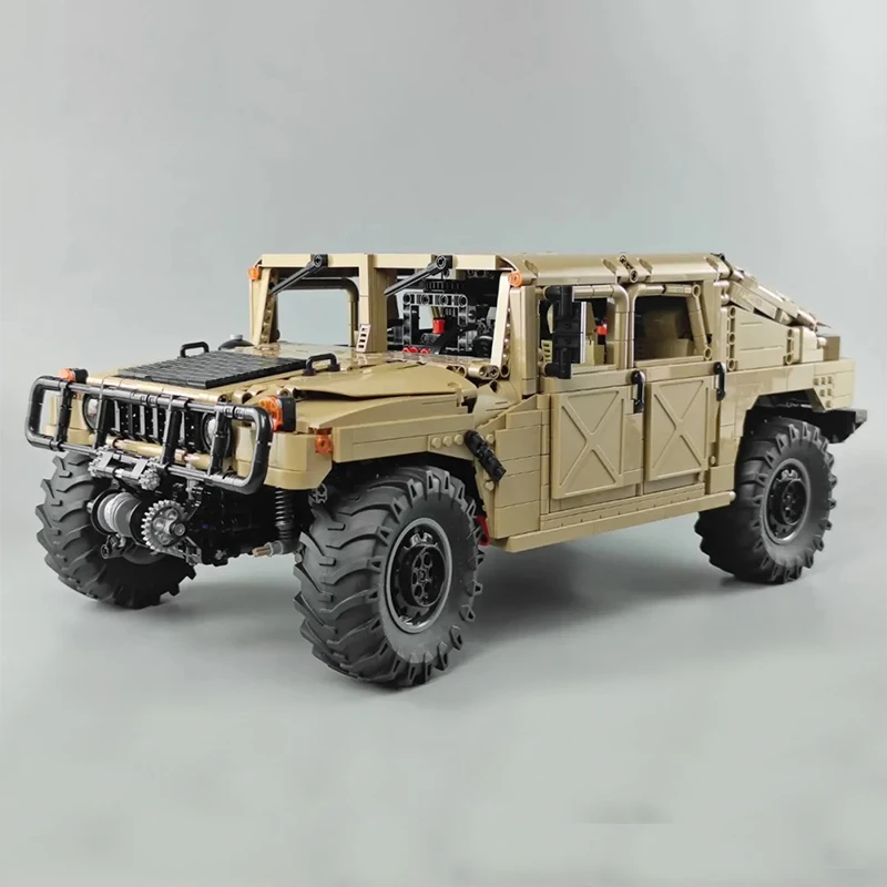 Высокотехнологичный военный большой внедорожник MOC War модель H1 строительные