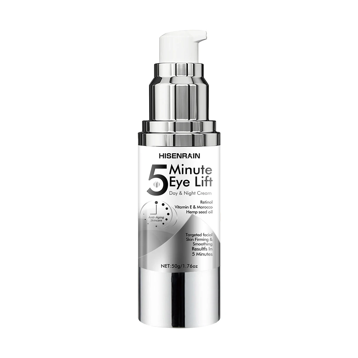 HISENRAIN Under Eye Cream, Caffeine & Retinol, Anti-Aging, 5 Minutes Lifting Effect, Dark Circles, Puffiness, Wrinkles.