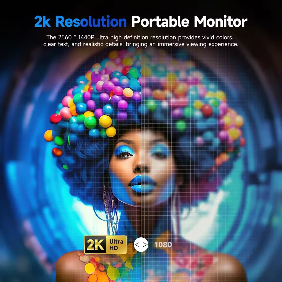 idocch　新品！UPERFECT モバイルモニター 22インチ 2K 22 Inch Monitor 1440p QLED 2K Pc Laptop | UPERFECT