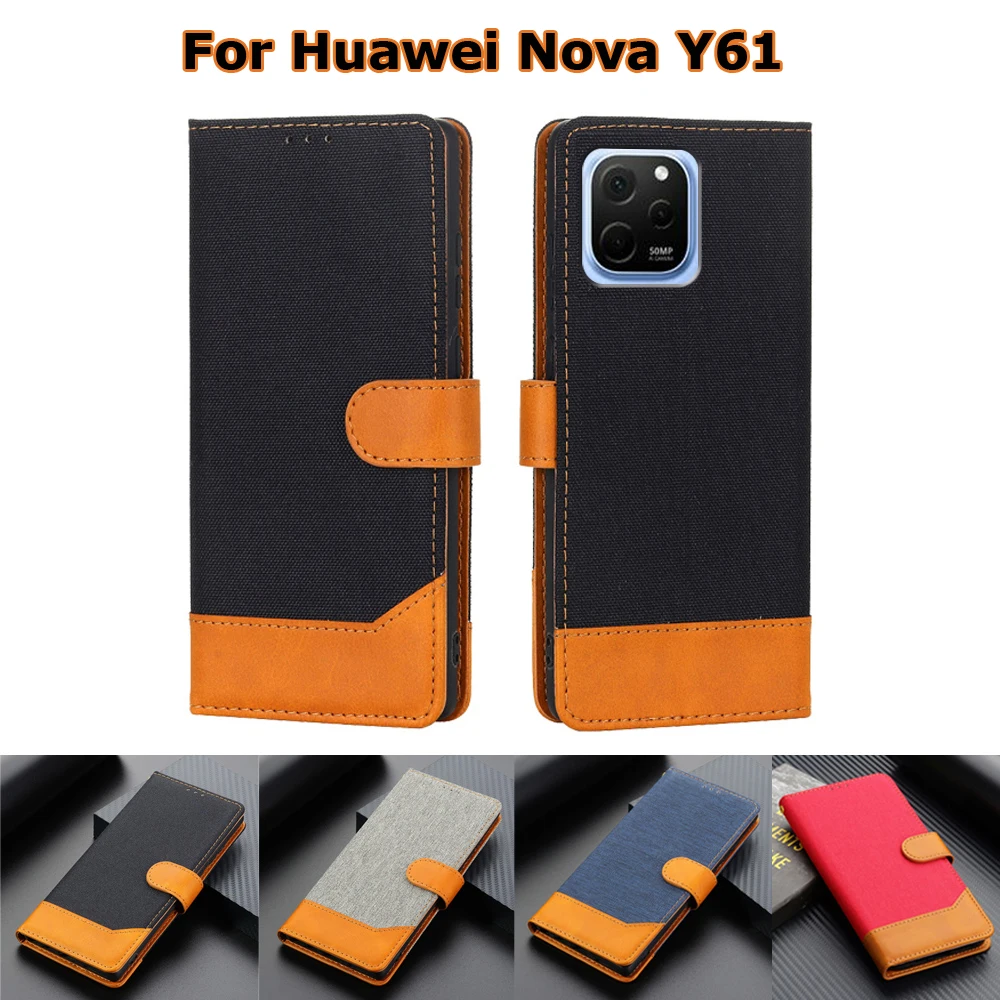 

Nova Y61 чехол Funda For Huawei nova Y61 Y 61 EVE-LX9 Case Wallet Coque Flip Leather Cover For Huawei Enjoy 50z Phone Cases Etui