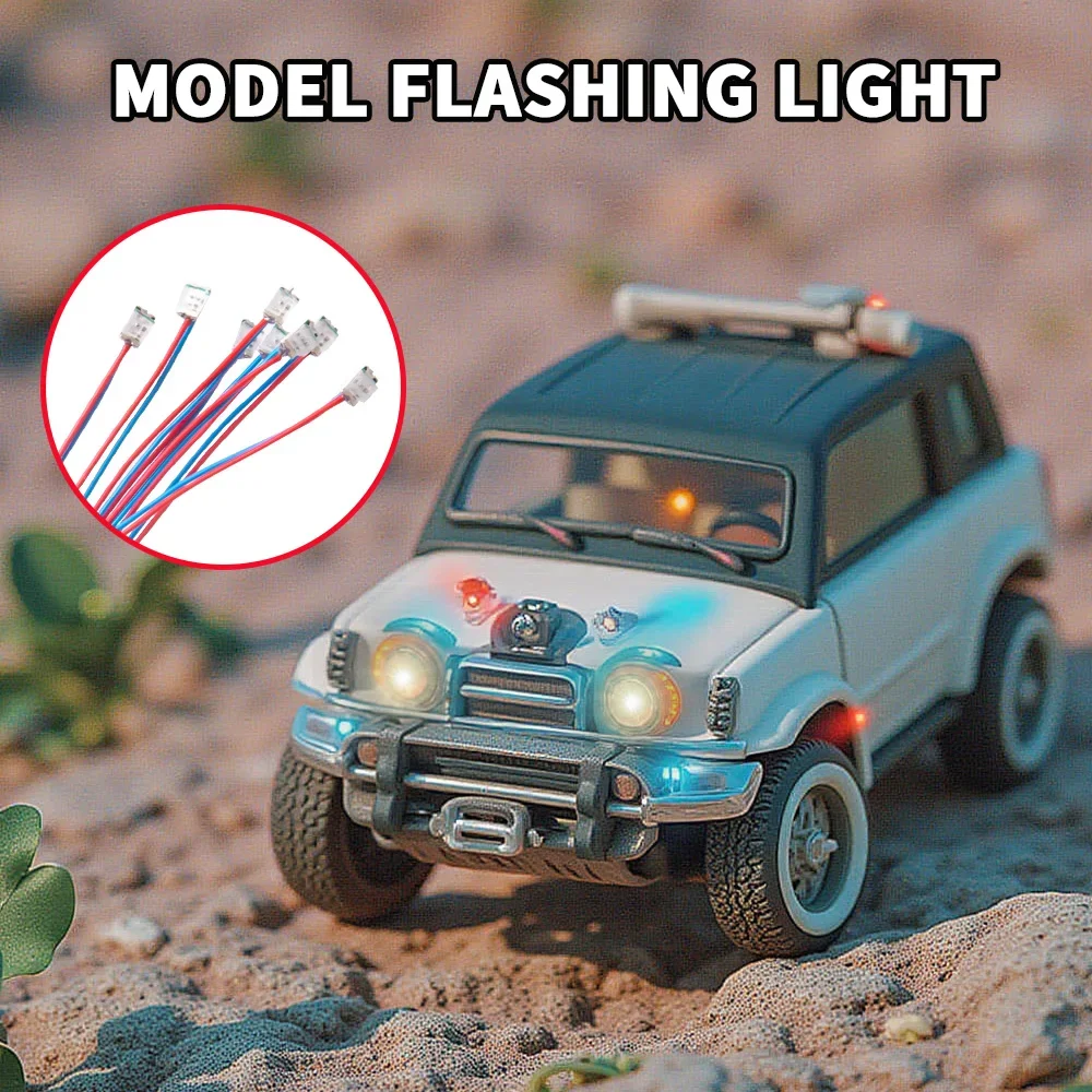 Pack of 5 Miniature Flashing LED Lamps with Pre-Soldered Micro Litz Leads