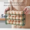 Layers Large Capacity Egg Holder for Refrigerator,Flip Design 30 Eggs Organizer，Foldable Storage Fridge Side Door Egg Organizer 3