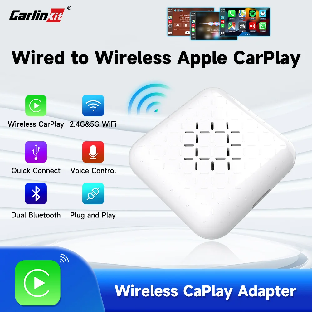CarlinKitAppleCarPlayWirelessBoxWirelessAutoConnectCarAdapter