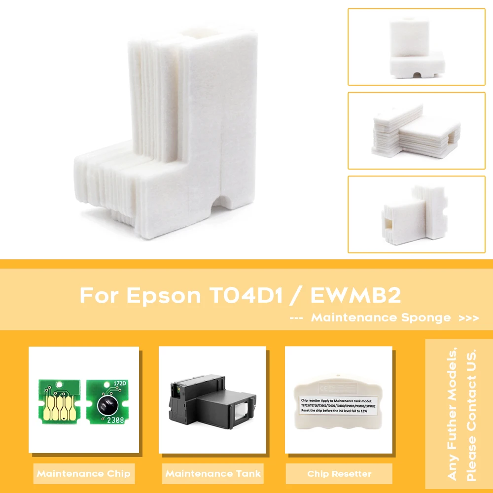 Esponja de depósito para mantenimiento de tinta, almohadilla de desecho para Epson L6170, L6190, L6191, L6171, L6160, L6161, L6168, L6178, L6198, L14150, T04D100, T04D1 - Imagen 2