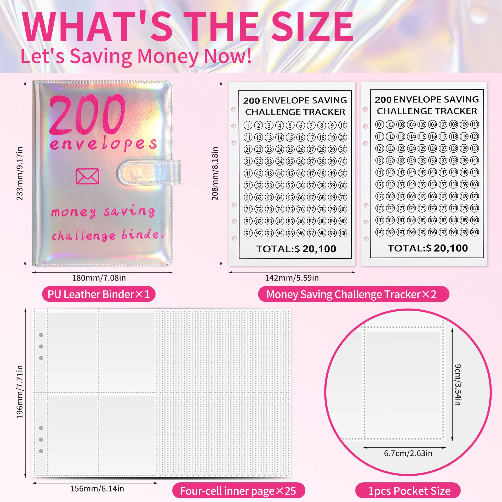 100 Envelope Challenge 200 Days To Save Money This Cash Envelope Savings Book Savings Book