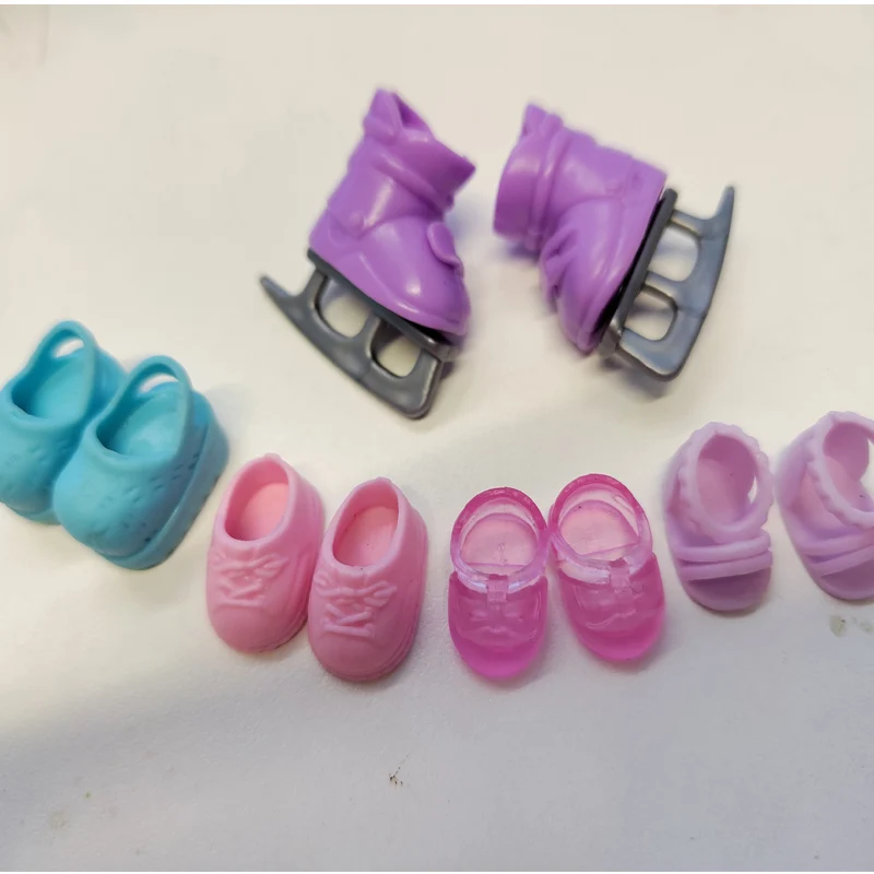 HOUZIWA 5pairs/Lot Obitsu 11 Doll Shoes Mini 14CM 1/12 BJD Doll Shoes For Kelly Dolls 5