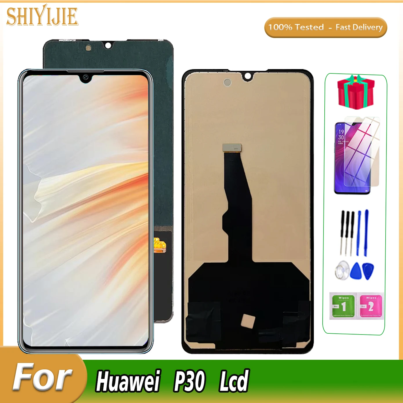 Display Amoled Per Huawei P30 Sostituzione Touch Screen Lcd Per Huawei P30 Lcd Ele-L29 Ele-L09 Ele-Al00 Lcd Digitizer Assembly