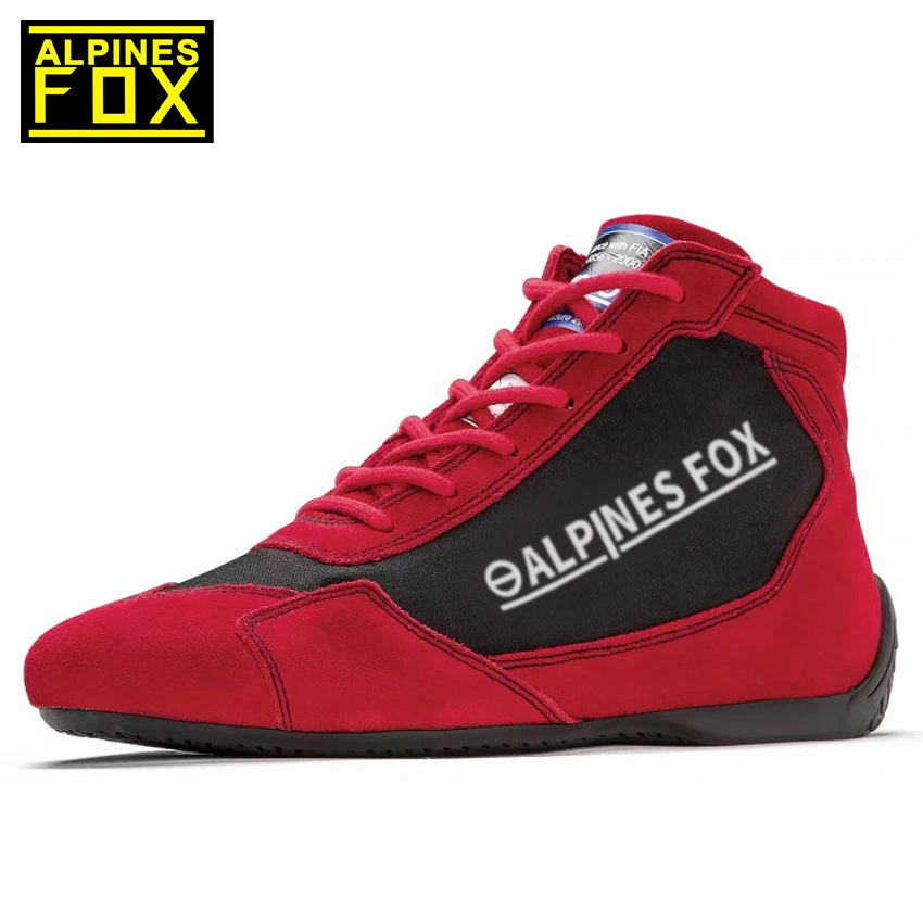 Formula 1 World Championship Fans Shoes Suede Cowhide Leather Waterproof Windproof Boots Moto Car Driving Karting Shoes