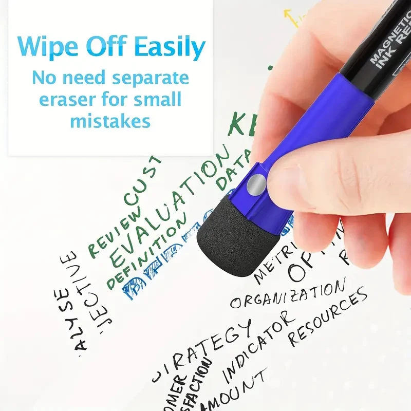 12pcs Magnetic Whiteboard Pens Markers With Eraser Markers For Home And Office Supplies Painting Brush white marker pens,marker pens,color marker pens,pen marker,paint marker pen,markers pen,marker pen,art marker pens,art markers,colored pens