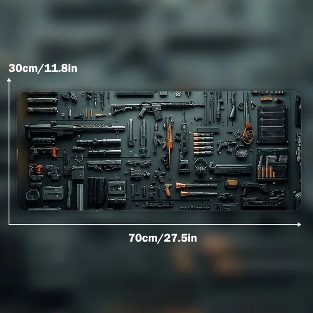 Gun parts assembly Large Mouse Pad XXL Desk Mat Non-Slip Rubber Base Gaming Keyboard and Mouse Stitched Edges for Home and game 5