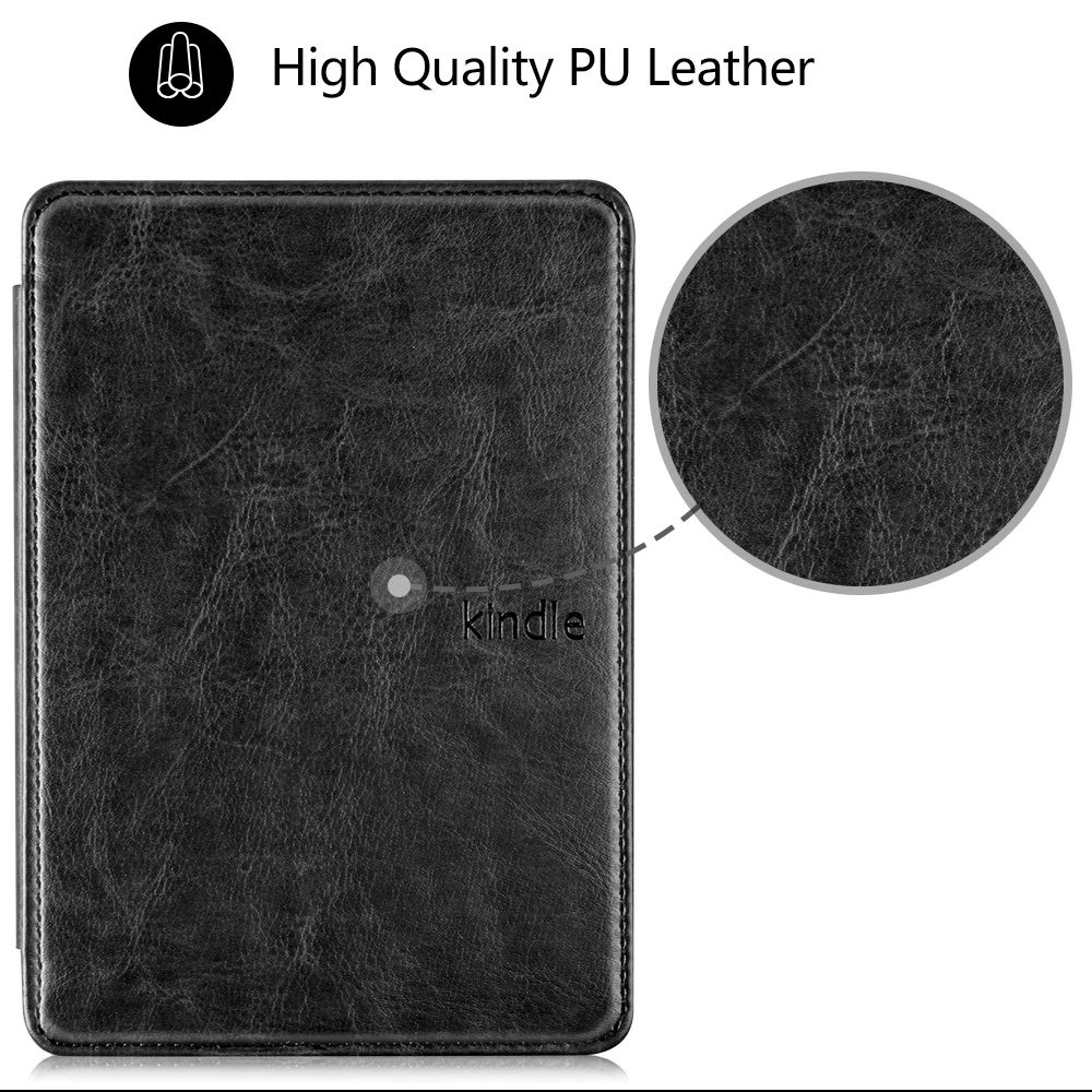 Capa de Couro pu para Kindle Capa Magnética para Kindle Basic D01100 E-reader E-book Funda Capa - Imagem 5