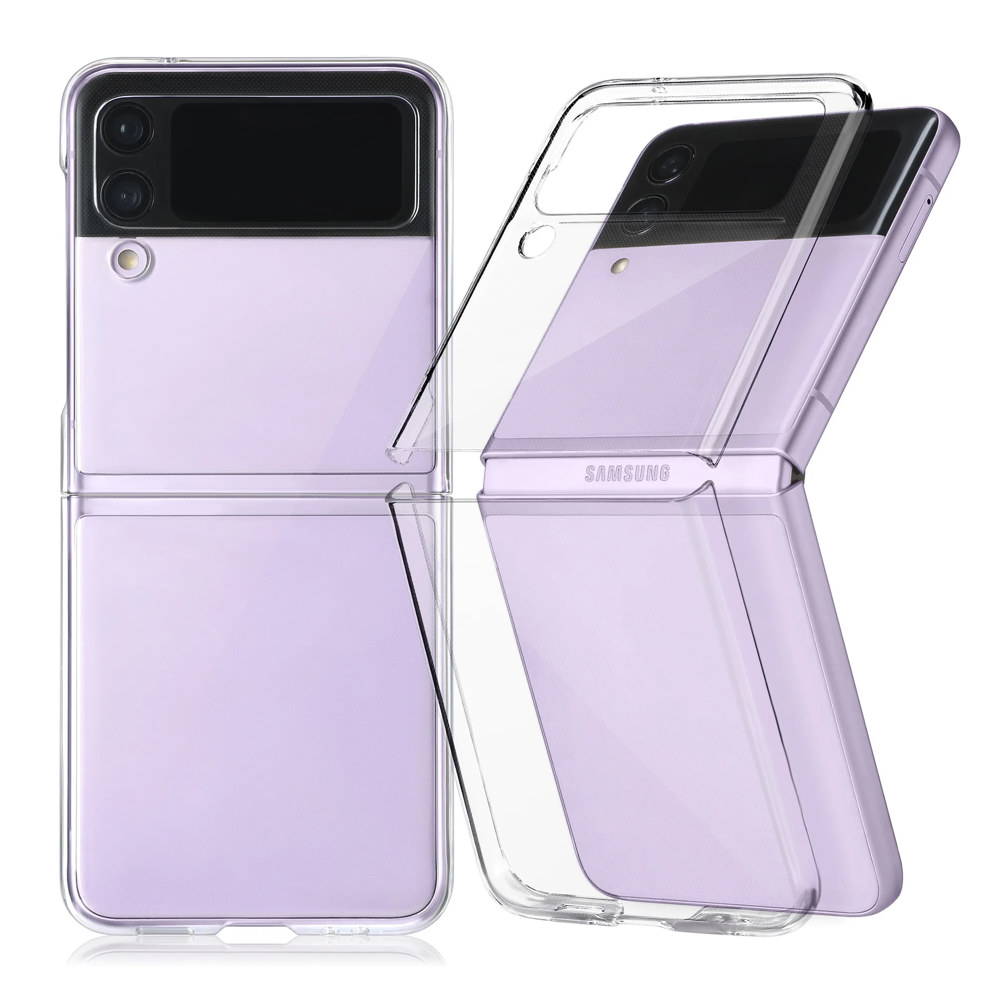 Funda transparente a prueba de golpes para Samsung Galaxy Z Flip 5 4 3 Flip5,  Funda