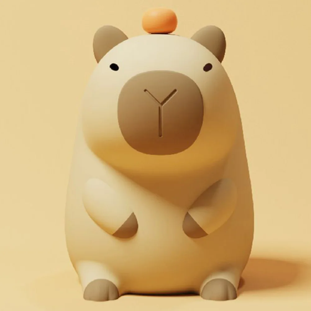 LED Night Light Night Light LED Night Lamp Capybara Night Light Cute Touch Lamp 2 Gear Silicone Sleeping Light USB Charging Dimmable Bedside Lamp Home Bedroom Decor
