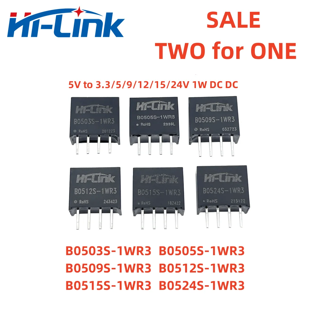 Hilink 5V A 3.3V 5V 9V 12V 15V 24V 1W Dc Dc Modulo Di Alimentazione Due Per Uno B0505S-1Wr3 Mini Isolamento Regolabile