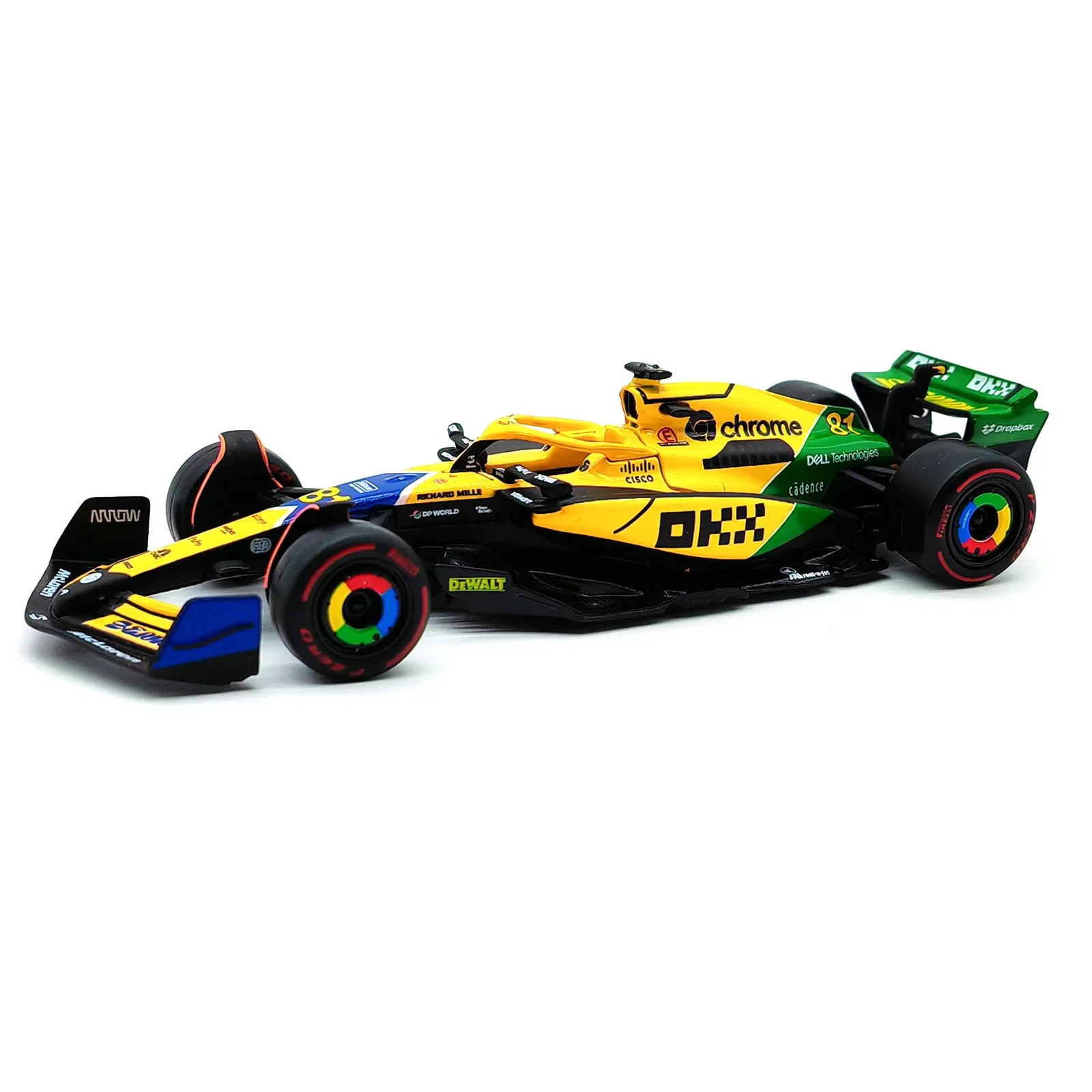Bburago 1:43 2024 F1 Mclaren Mcl38 Monaco Grand Prix F1 Alloy Miniature Diecast Model #4 #81 Lando Norris ﻿F1 Car Toys Gift 3