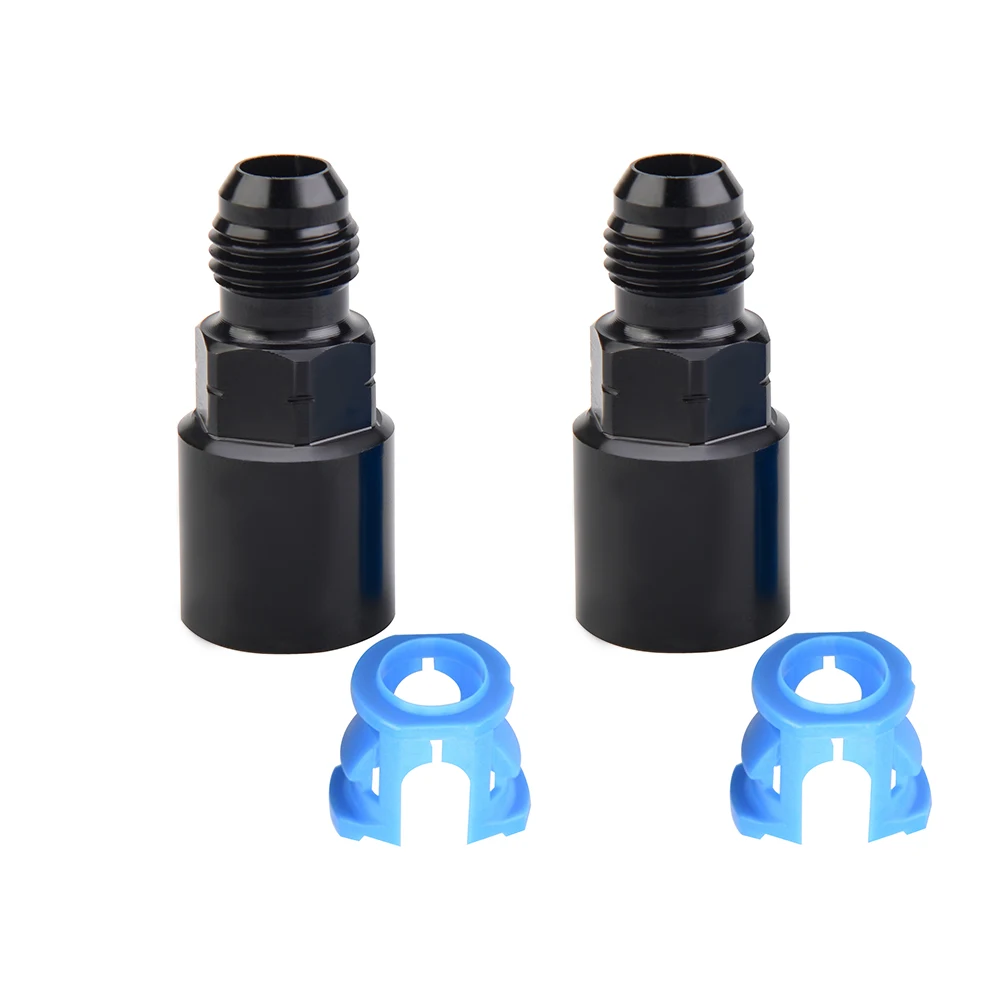 2PCS/lot Aluminium Black 6AN AN6 Male to 5/16" 3/8" SAE Quick-Disconnect Female Push-On EFI Fitting Connector Oil Fuel Adapter