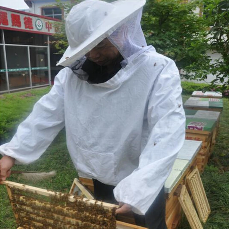 Siamese Beekeeping Suit Beekeeping Clothing with Hat Anti-bee Bite Equipment Farming Coverall
