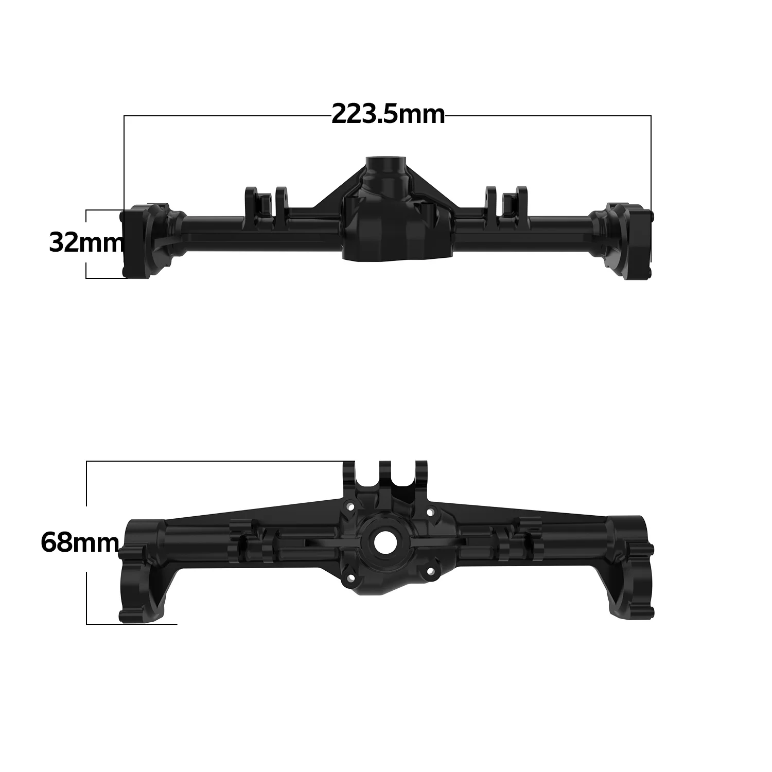MK07 Metal Upgrade Fittings Rear Axle Front Axle Guard Differential Gear Balance Weight 6