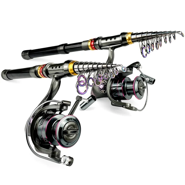 Fishing Rod with Reel Telescopic Rod Durable Fly Fishing Rod 1.8m