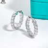 AnuJewel 3mm 2.6cttw D Color Moissanites Hoop Earrings 925 Sterling Silver Luxury Huggie Earring for Women Jewelry Wholesale 1