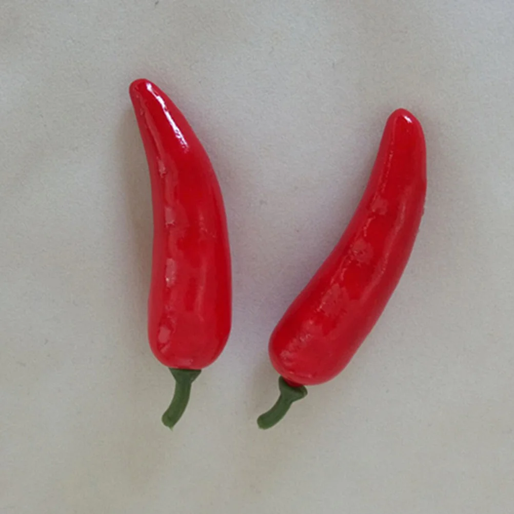 Simulation Chili Artificial Vegetable Decorative Food Model for Store Display 36Pcs