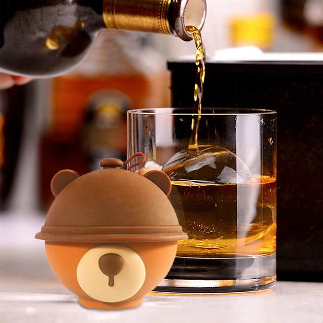 Big Silicone Ice Ball Maker 6cm Cute Bear Round Sphere High Balls Ice Cube  Shape Mold for Whiskey New Bar Tools - AliExpress