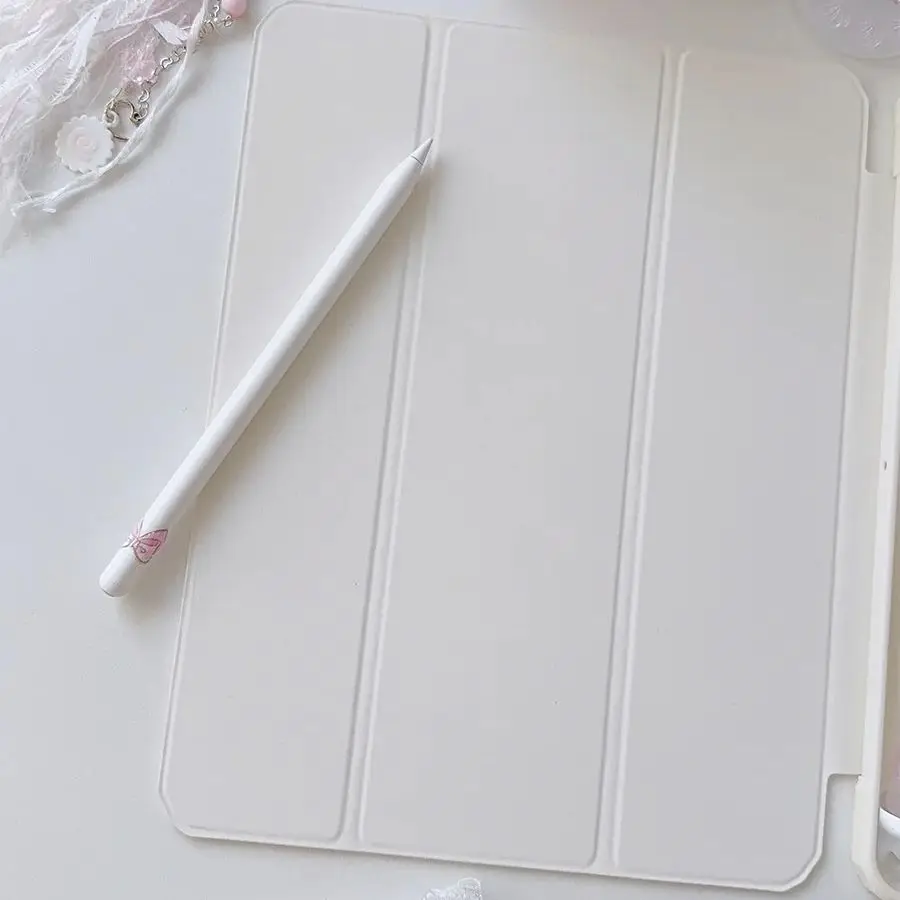 Angel Girl Transparent Design Super Thin Protective iPad Case