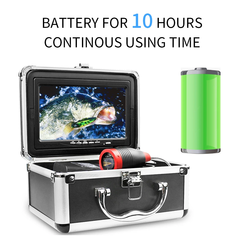 Erchang Underwater Fishing Camera 7 Inch Winter Fishing Camera 1000TVL 24pcs Light Recording Infrared Ice fishing accessories fish finder
