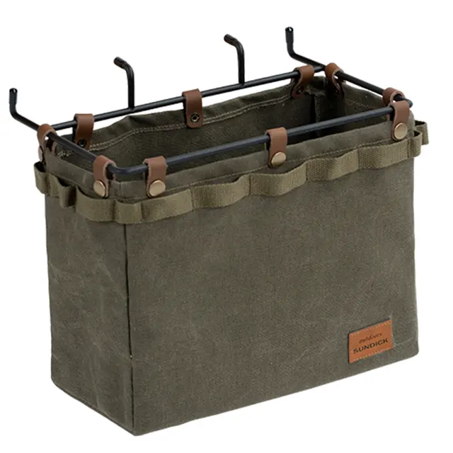Camp Table Side Storage Bag Multifunctional Folding Canvas Bags Large Capacity Picnic Supplies Cookware Tableware Organizer Bag_voghion.com