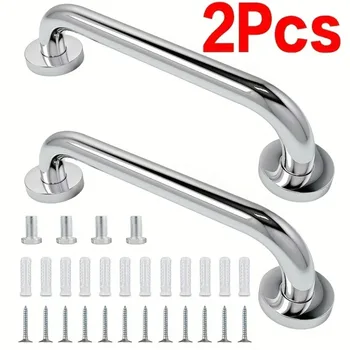 1PC 304 Stainless Steel Bathroom Safety Handrail for Disabled Elderly Accessible Toilet Grab Bar Wall Mounted Support Railing