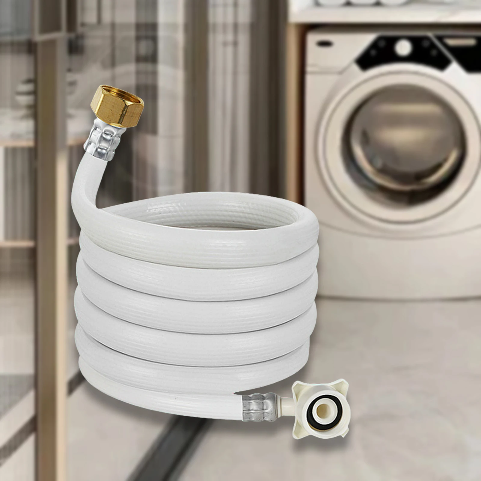 Plumbing hose plumbing supply hose Faucet Line Connector Washing Machine Inlet Hose Connection Supply Line Water Inlet Hose Connector for Dishwashers Bathroom