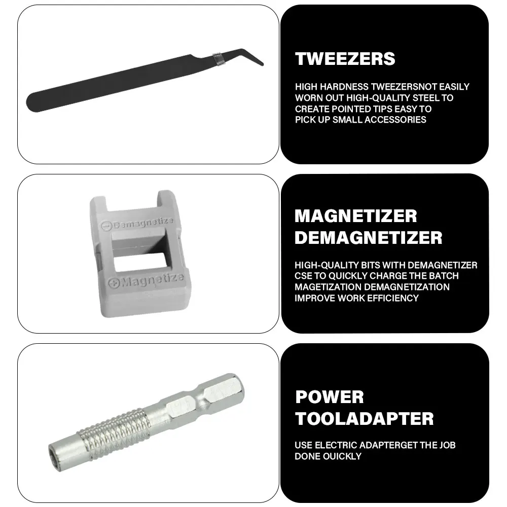 Precision Screwdriver Set 115-in-1 Magnetic Bits Repair Kit Electronics