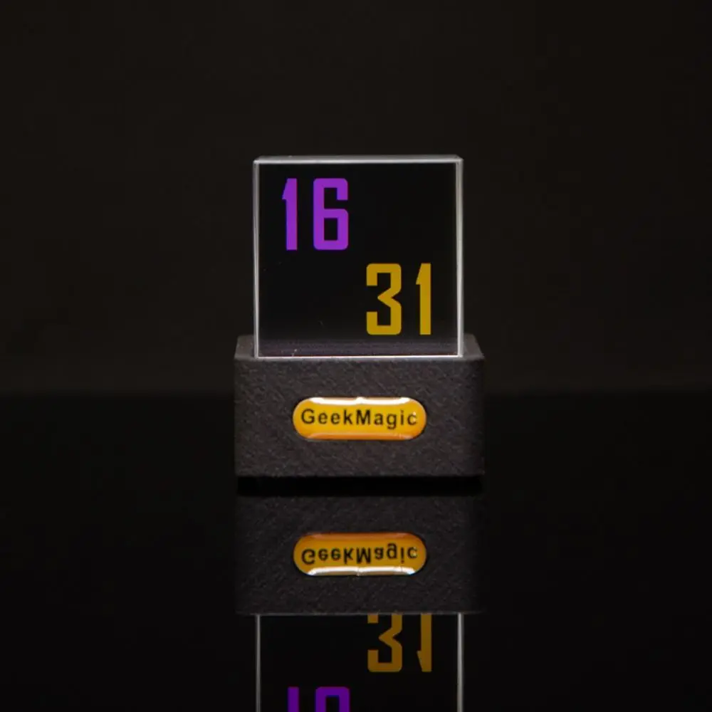 GIF Animations Album GeekMagic GIFTV Smart Weather Station Crystal Cube Holographic Photo Display Creative Gift weather station display holographic photo display