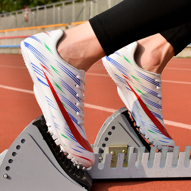 New Track and Field Spikes Shoes Men Professional Women Race Running Shoes Athletic Adults High Jump Long Jump