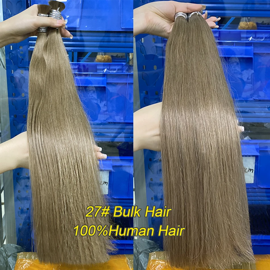Shinehair Straight Highlight Hair Human Hair Unprocessed Bulk Virgin Bundle 27 613 33 350 Color Extension For Braiding
