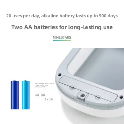 NINESTARS Home Batoom Toilet Bedroom Waterproof Smart Sensor Tra Can Silent Soft Close Long Cylinder ape Plastic Body