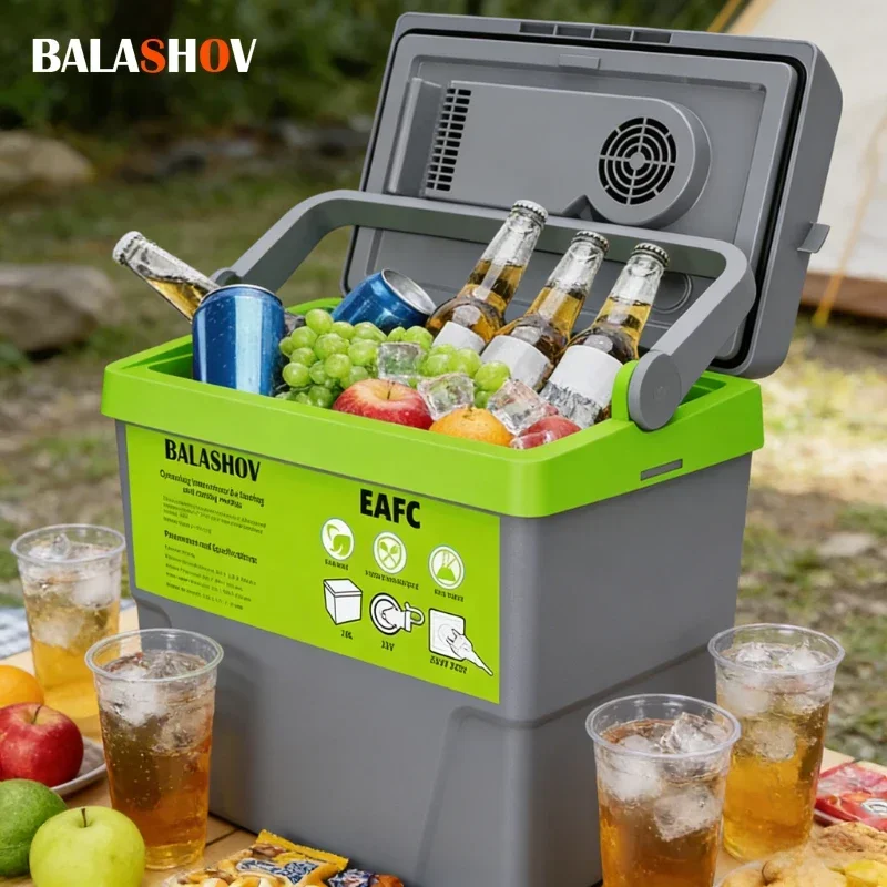 20L Portable Refrigerator Car Home Dual Use Mini Cooler Warmer Fridge for Outdoor Travel Camping Picnic Vehicle Truck Office 1