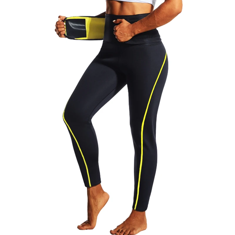 Women Body Shaper Hot Sweat Sauna Effect Pants Slimming Waist Belt Belly Control Shapewear Workout Gym Leggings_voghion.com