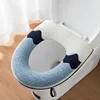 Waterproof Plush Toilet Seat Cover, Universal Model, Ring, Washable, Zipper, Bathroom Mat, Decorative 6