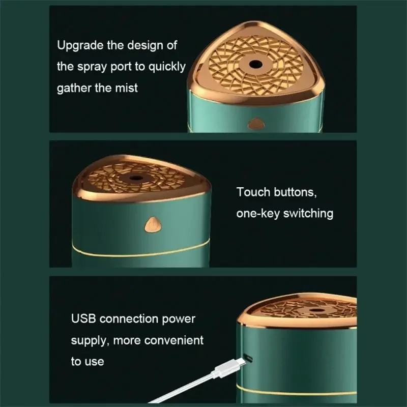 USB Ultrasonic Air Humidifier Large Capacity Desktop Office Air Atomizer New Portable USB Charging Triangle Humidifier 4