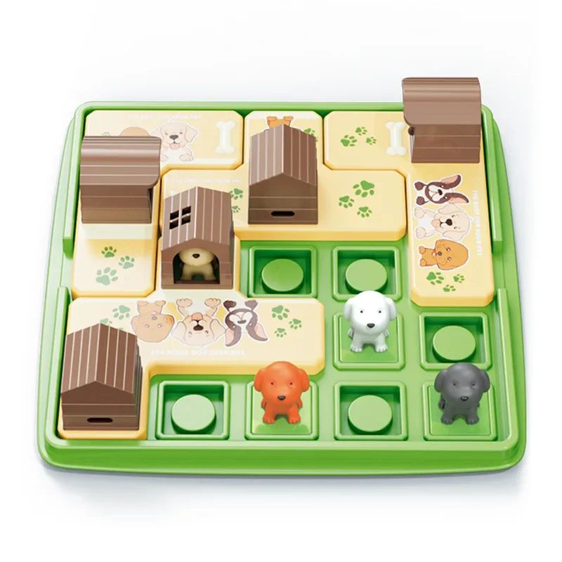 Children Dog Catching Game Educational Toy Intellectual Puzzle Toys Board Games Logical Thinking Toys Kids Shape Matching Gifts 5
